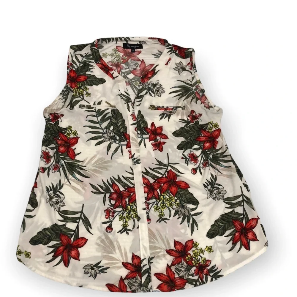 Lily Morgan Sleeveless Floral Top Women’s Size L - Picture 1 of 10